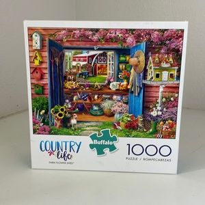 Country Life Farm Flower Shed Puzzle, Buffalo Games, 1000 pieces